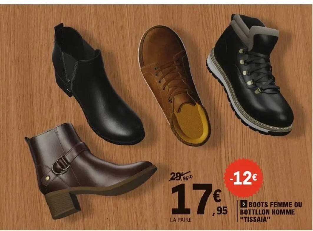 5 BOOTS FEMME OU BOTTILLON HOMME “TISSAIA”