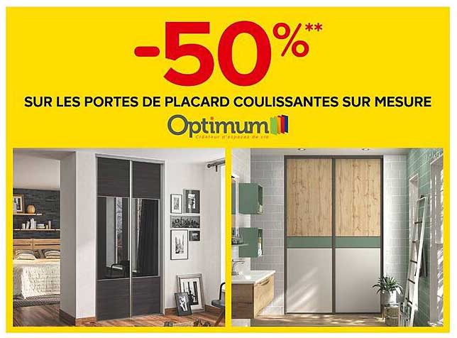 -50% sur les portes de placard coulissantes sur mesure