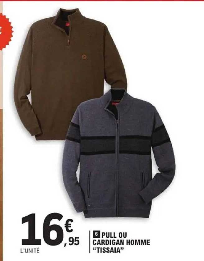 6 PULL OU CARDIGAN HOMME "TISSAIA"