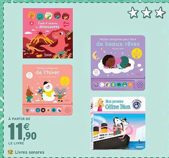 À partir de 11€90 le livre