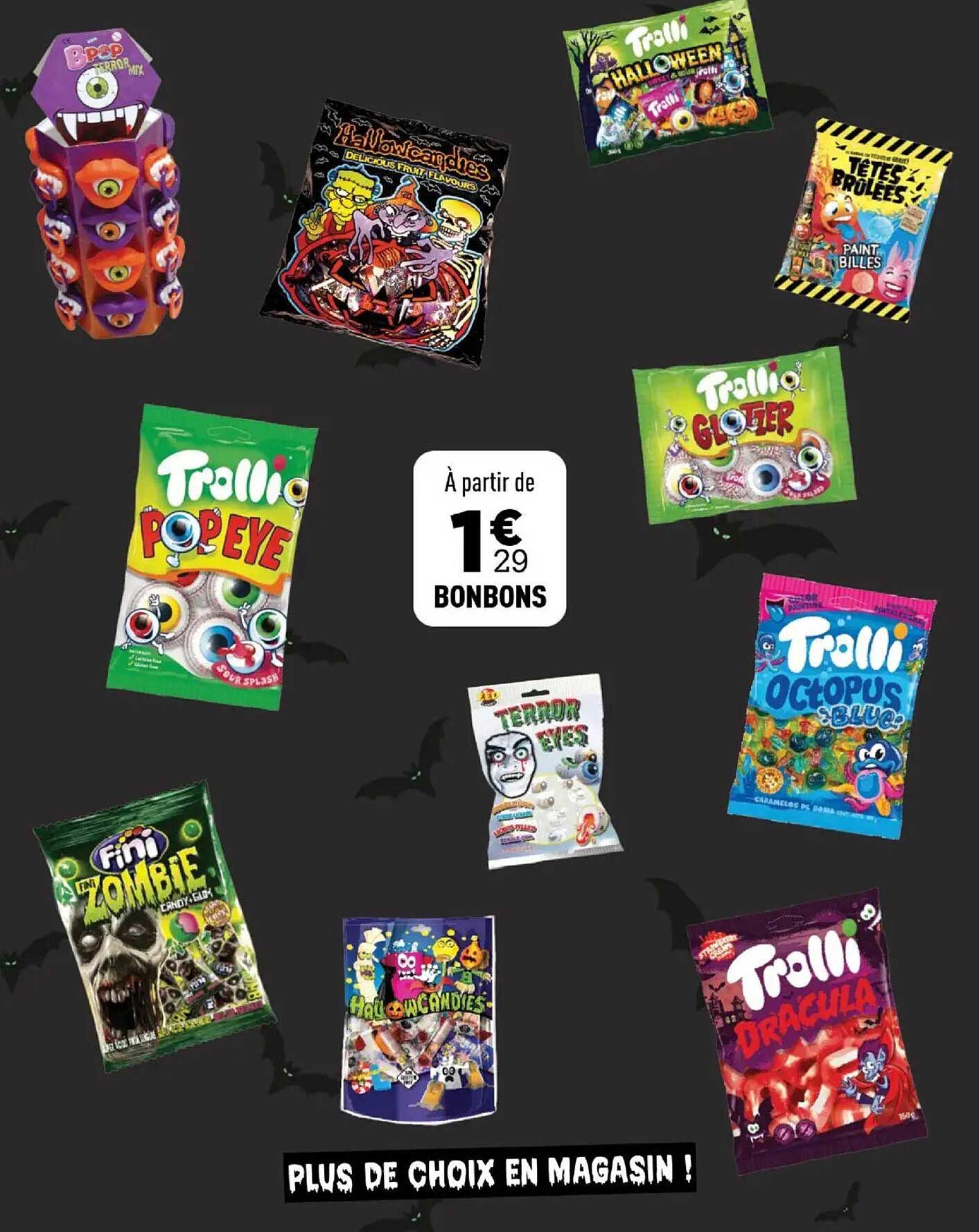 À partir de 1€29 bonbons