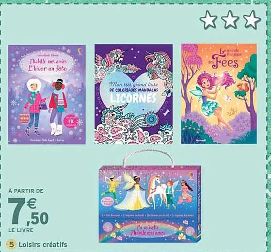 À partir de 7€50 le livre