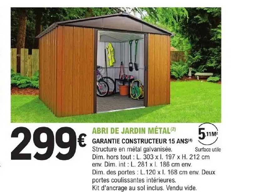 ABRI DE JARDIN MÉTAL