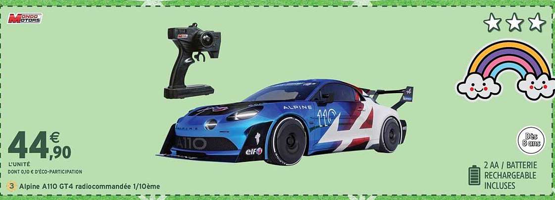 Alpine A110 GT4 radiocommandée 1/10ème