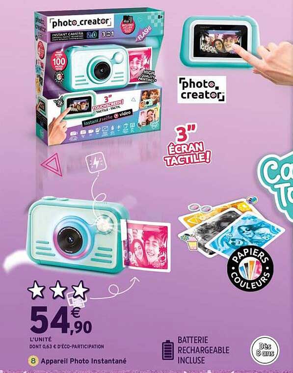 Appareil Photo Instantané Photo Creator 2.0