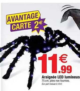 Araignée LED lumineuse