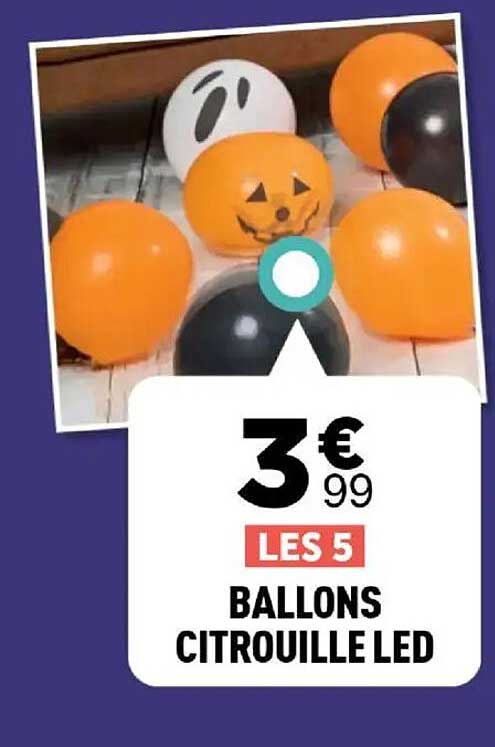 BALLONS CITROUILLE LED