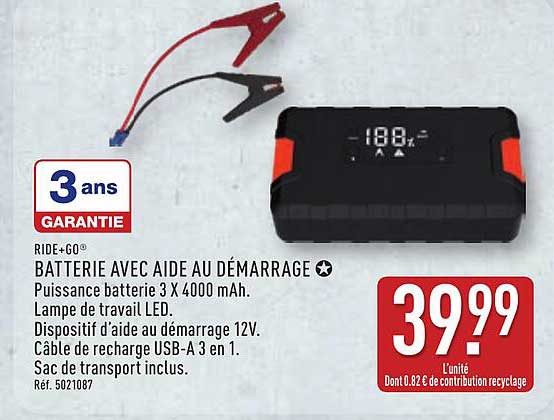 BATTERIE AVEC AIDE AU DÉMARRAGE