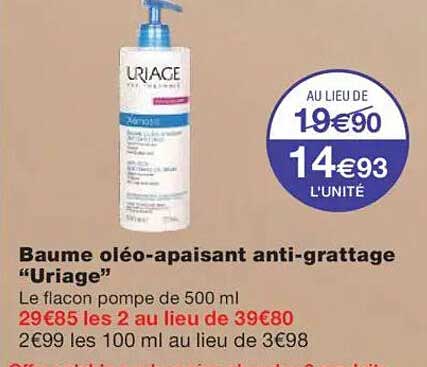 Baume oléo-apaisant anti-grattage “Uriage”