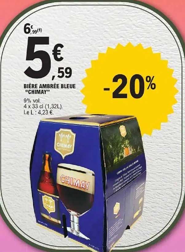 BIÈRE AMBRÉE BLEUE "CHIMAY"