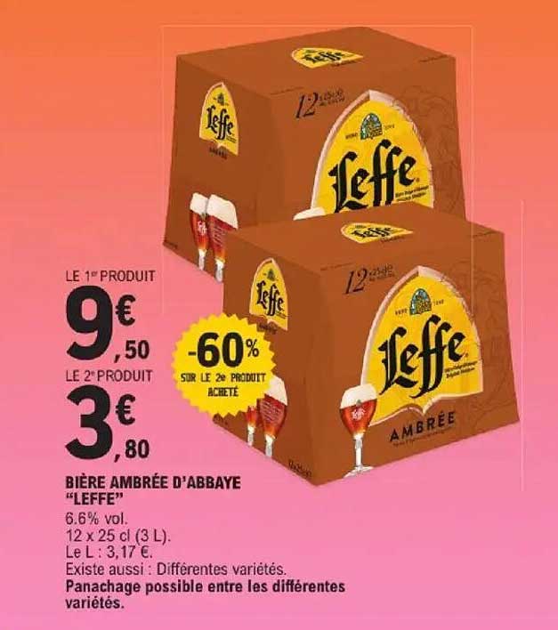 BIÈRE AMBRÉE D'ABBAYE "LEFFE"