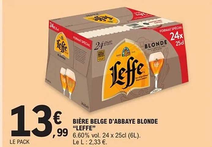 Bière Belge d'Abbaye Blonde “Leffe”