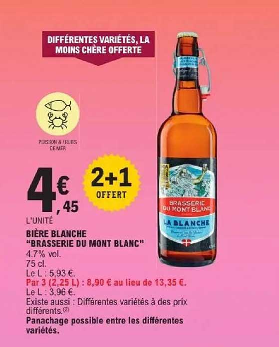 BIÈRE BLANCHE "BRASSERIE DU MONT BLANC"