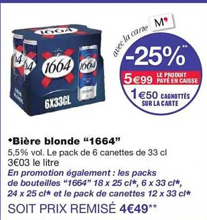 Bière blonde “1664”