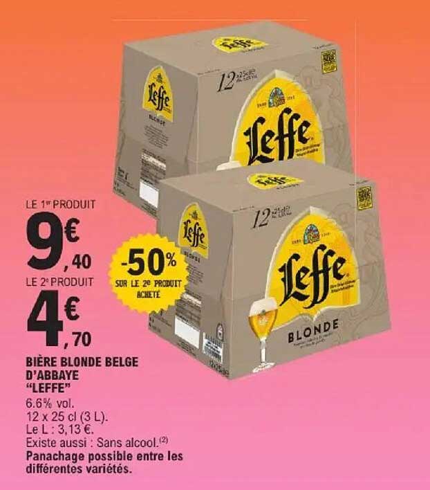 BIÈRE BLONDE BELGE D’ABBAYE “LEFFE”