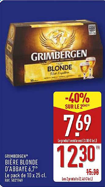 BIÈRE BLONDE D'ABBAYE 6,7°