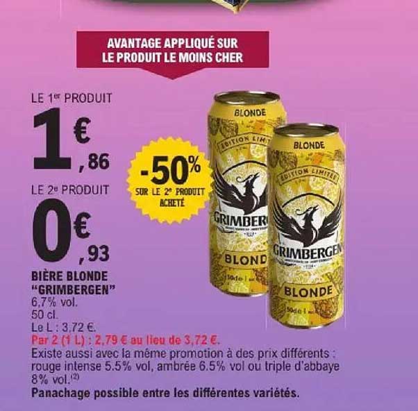 BIÈRE BLONDE "GRIMBERGEN"
