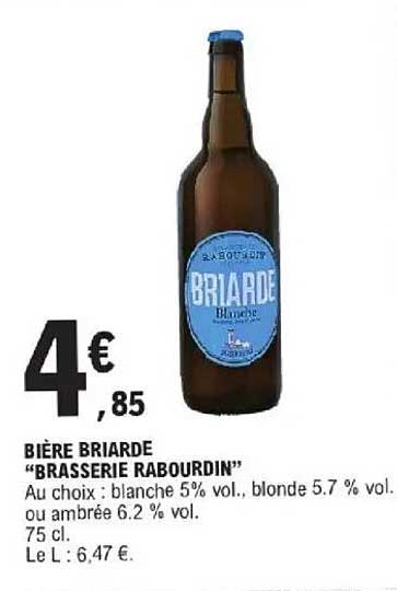 BIÈRE BRIARDE "BRASSERIE RABOURDIN"