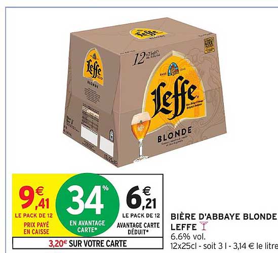 BIÈRE D'ABBEY BLONDE LEFFE