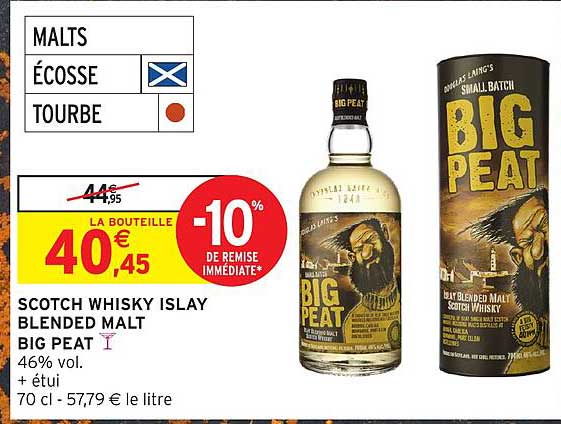 BIG PEAT SCOTCH WHISKY ISLAY BLENDED MALT