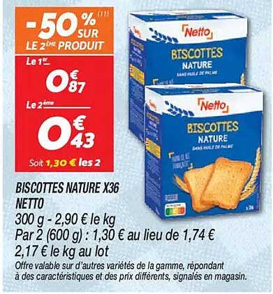 BISCOTTES NATURE X36