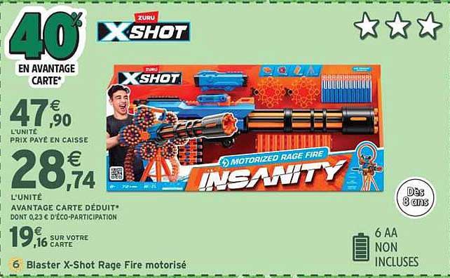 Blaster X-Shot Rage Fire motorisé