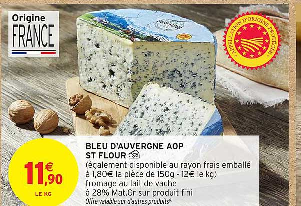 BLEU D'AUVERGNE AOP ST FLOUR