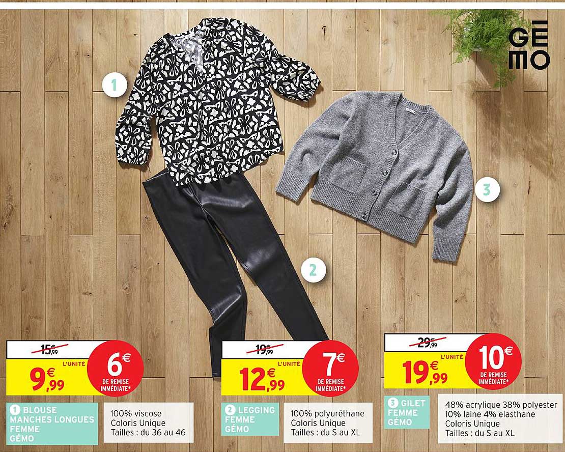 Blouse manches longues femme GEMO
