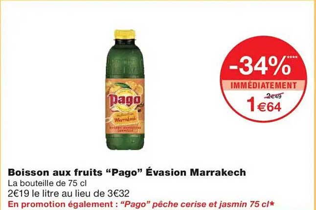 Boisson aux fruits "Pago" Évasion Marrakech