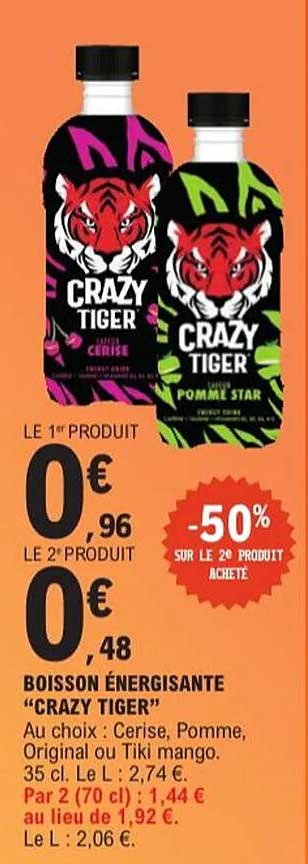BOISSON ÉNERGISANTE “CRAZY TIGER”