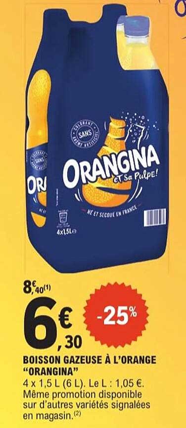 BOISSON GAZEUSE À L’ORANGE “ORANGINA”