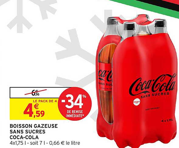 BOISSON GAZEUSE SANS SUCRES COCA-COLA