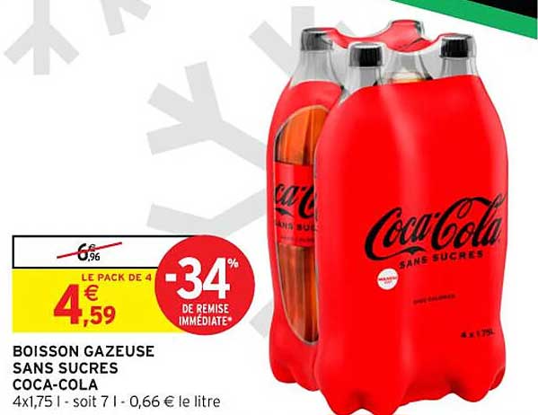 BOISSON GAZEUSE SANS SUCRES CÔCA-COLA