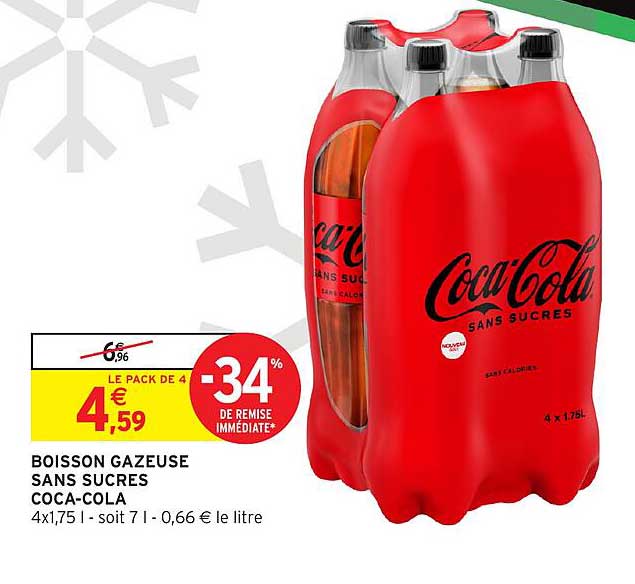 BOISSON GAZEUSE SANS SUCRES COCA-COLA