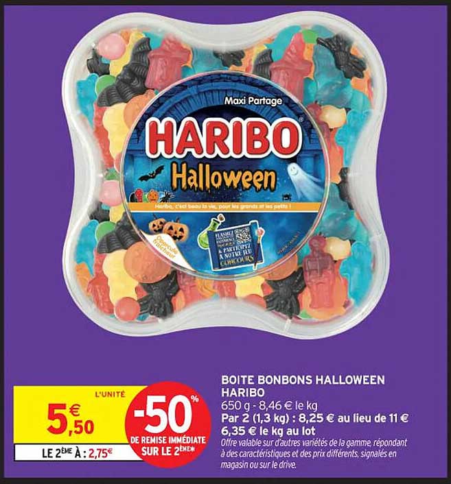 BOITE BONBONS HALLOWEEN HARIBO