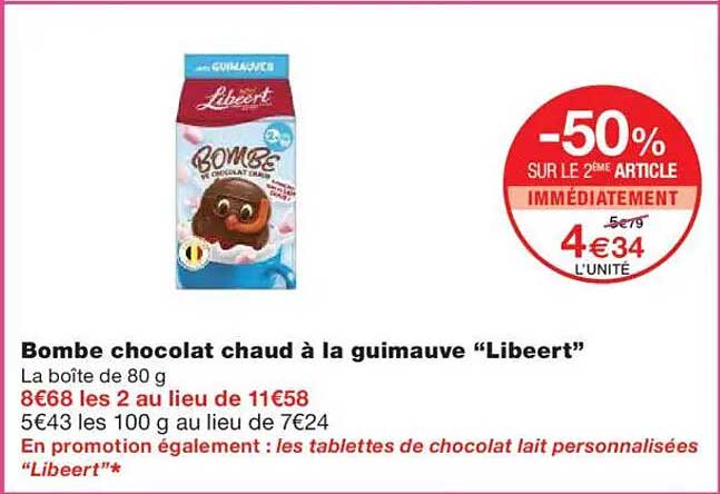 Bombe chocolat chaud à la guimauve "Liberteert"