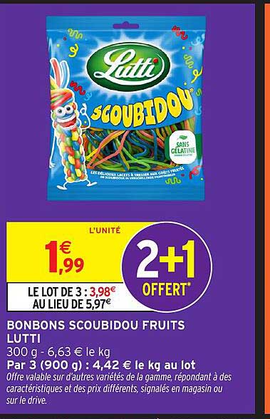 BONBONS SCOUBIDOU FRUITS Lutti