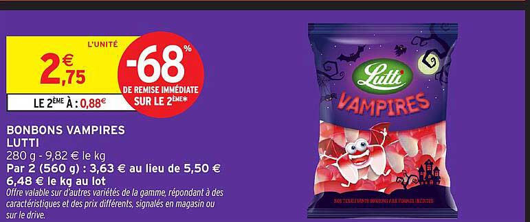 BONBONS VAMPIRES LUTTI