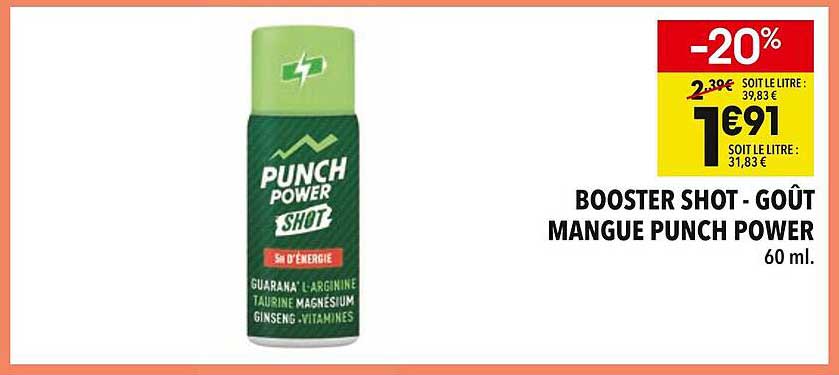 BOOSTER SHOT - GOÛT MANGUE PUNCH POWER