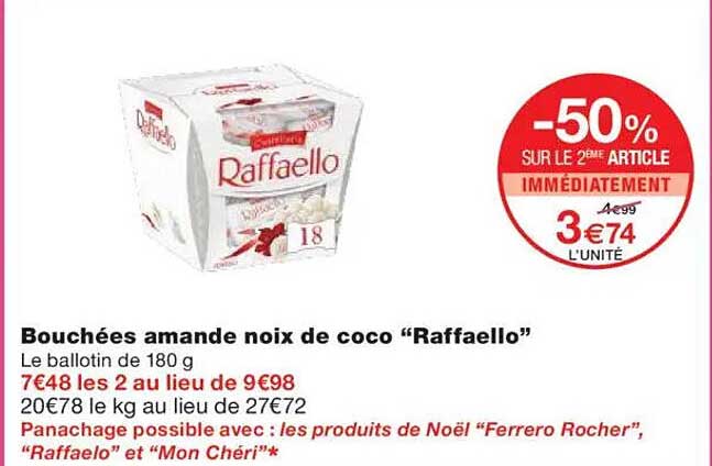 Bouchées amande noix de coco “Raffaello”