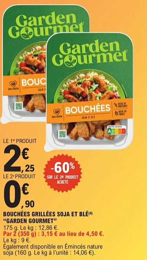 Bouchées grillées soja et blé "Garden Gourmet"