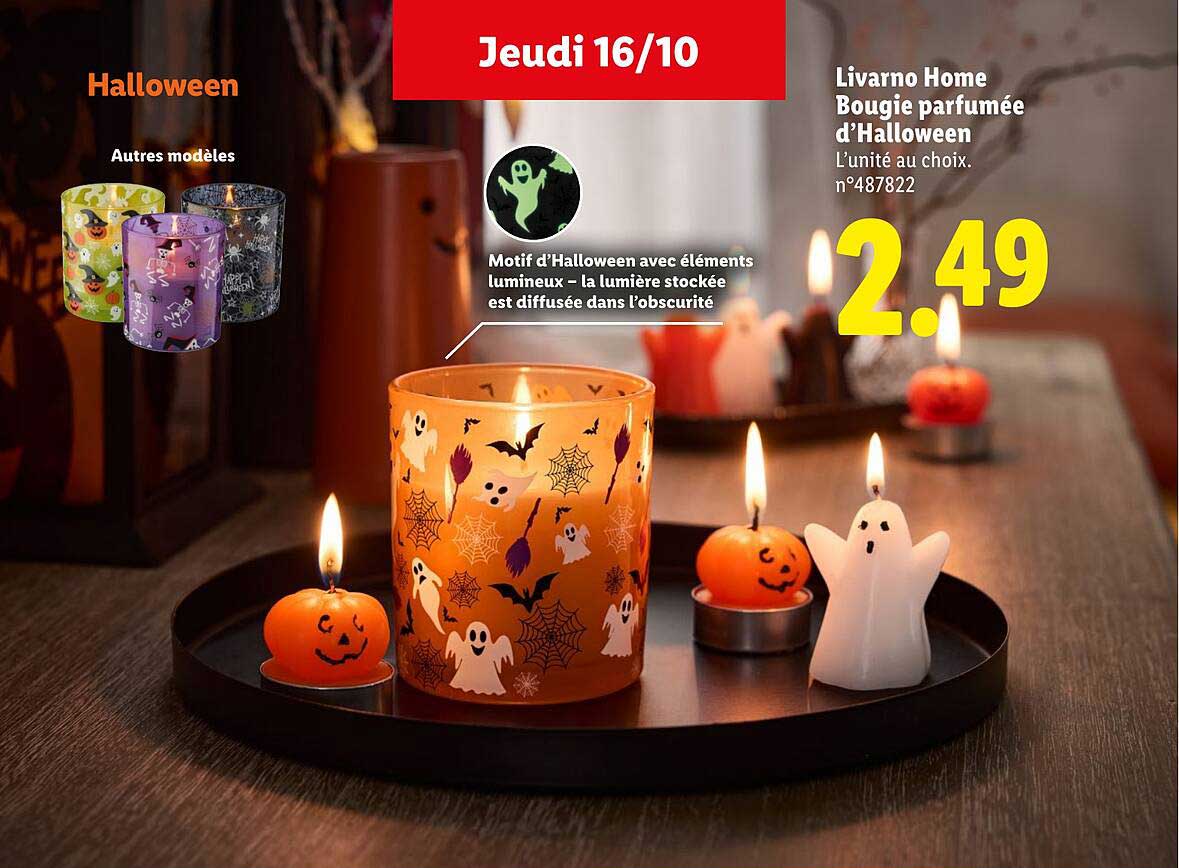 Bougie parfumée d'Halloween