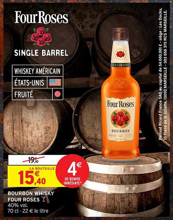BOURBON WHISKY FOUR ROSES