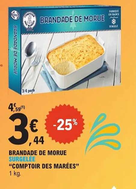 Brandade de Morue Surgelée "Comptoir des Marées"