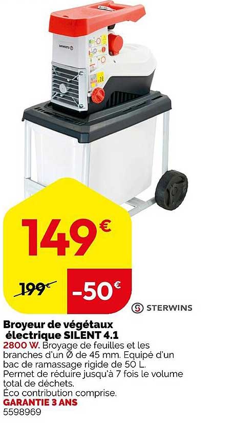 Broyeur de végétaux électrique SILENT 4.1