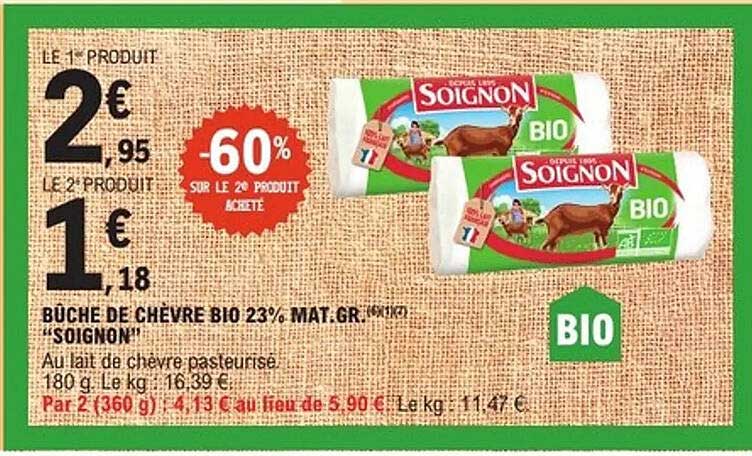 BUCHE DE CHEVRE BIO 23% MAT.GR