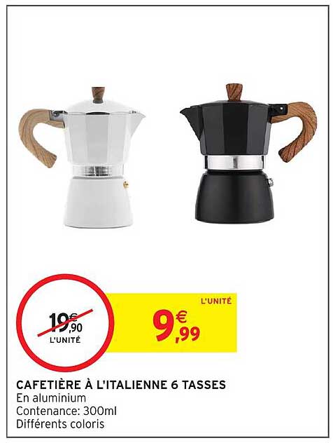 CAFETIÈRE À L'ITALIENNE 6 TASSES