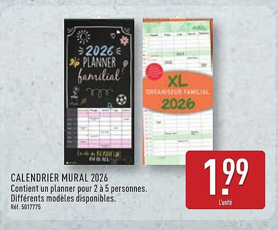 CALENDRIER MURAL 2026
