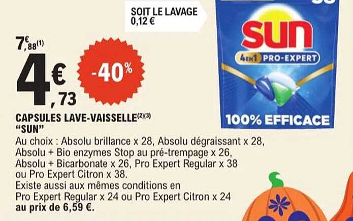 CAPSULES LAVE-VAISSELLE “SUN”