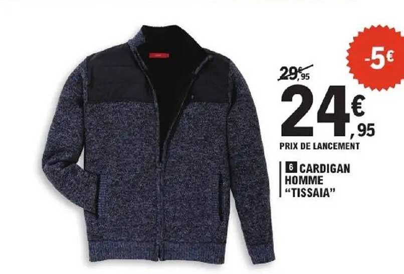 CARDIGAN HOMME "TISSAIA"